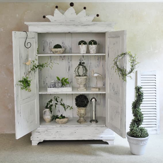 Vintage Shabby Chic Schrank weiß – Landhaus-Stil